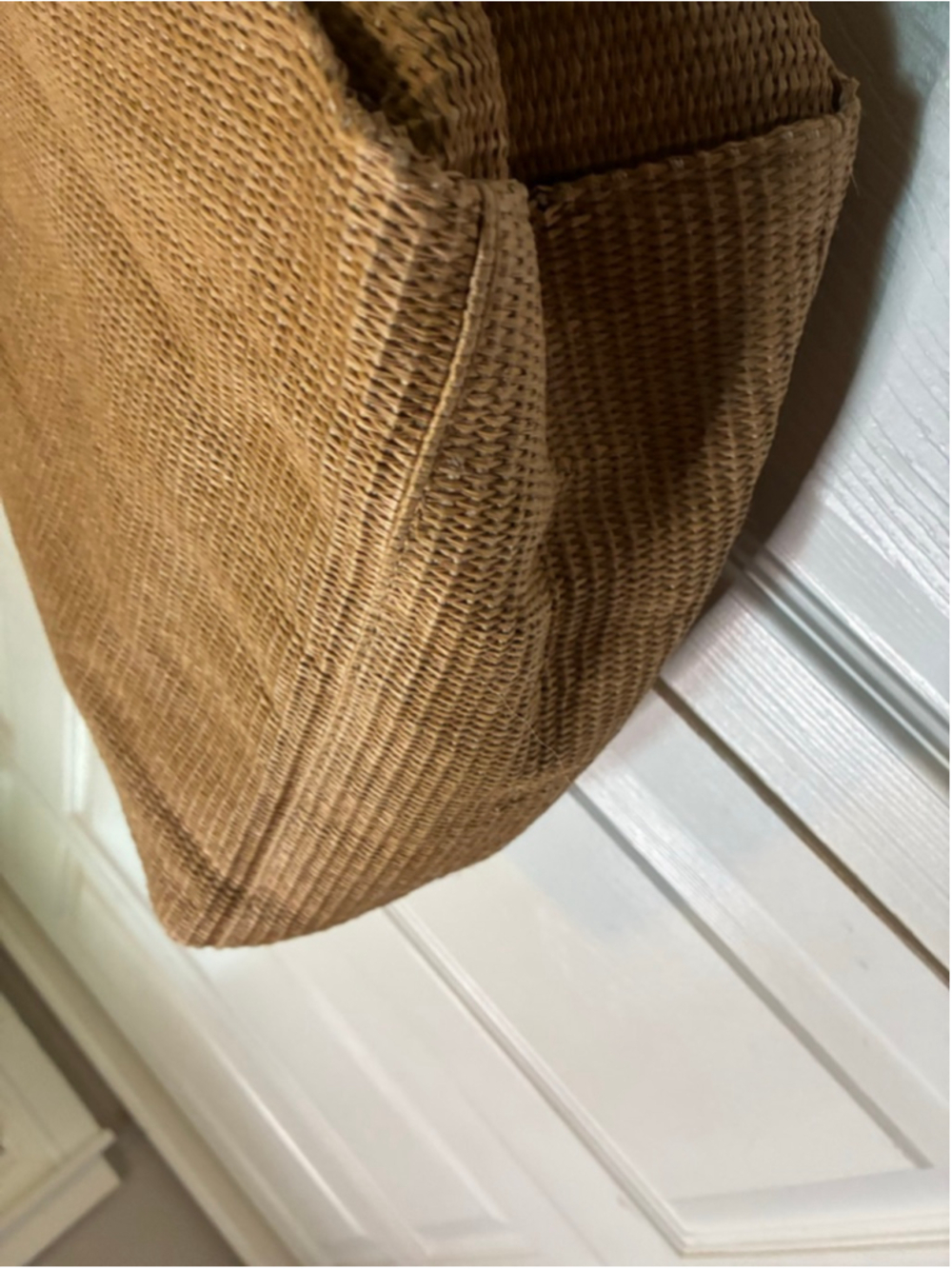 Women's Image Skincare Brown and Yellow Straw Tote Bag One Size - Picture 4 of 5